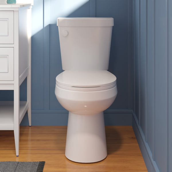DYNASTY Two-Piece Round Toilet, 12" Rough-in Single-Flush