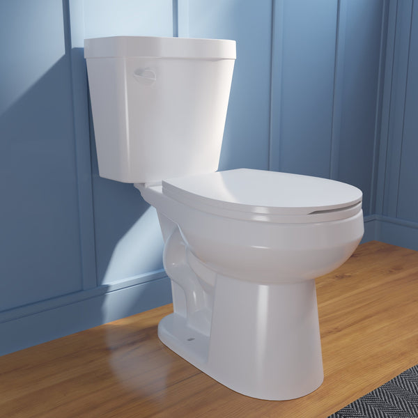 DeerValley DV-2F0077 Dynasty Round Floor Mounted Two-Piece Toilet (Seat Included)