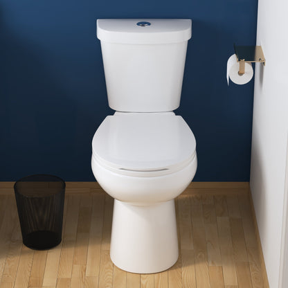 DYNASTY Two-Piece Round Toilet, 12" Rough-in Dual-Flush