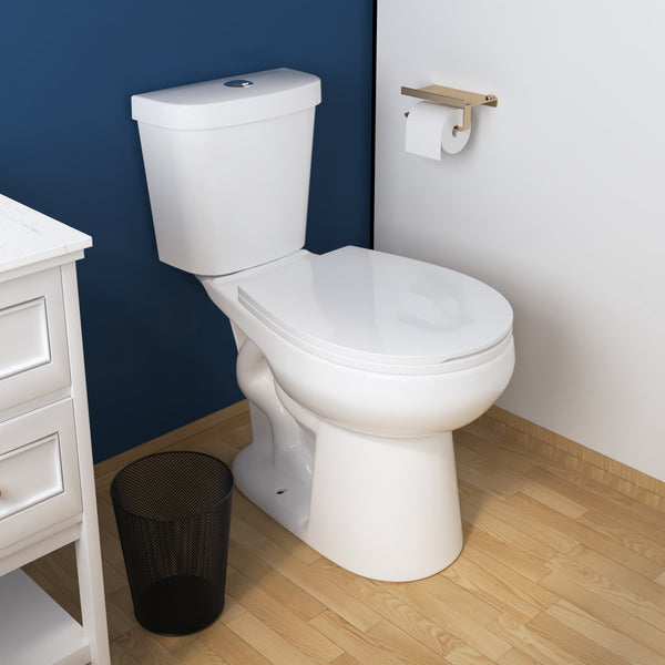 DYNASTY Two-Piece Round Toilet, 12" Rough-in Dual-Flush