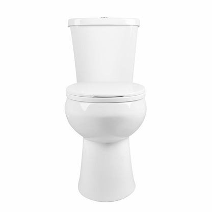 DYNASTY Two-Piece Round Toilet, 12" Rough-in Dual-Flush