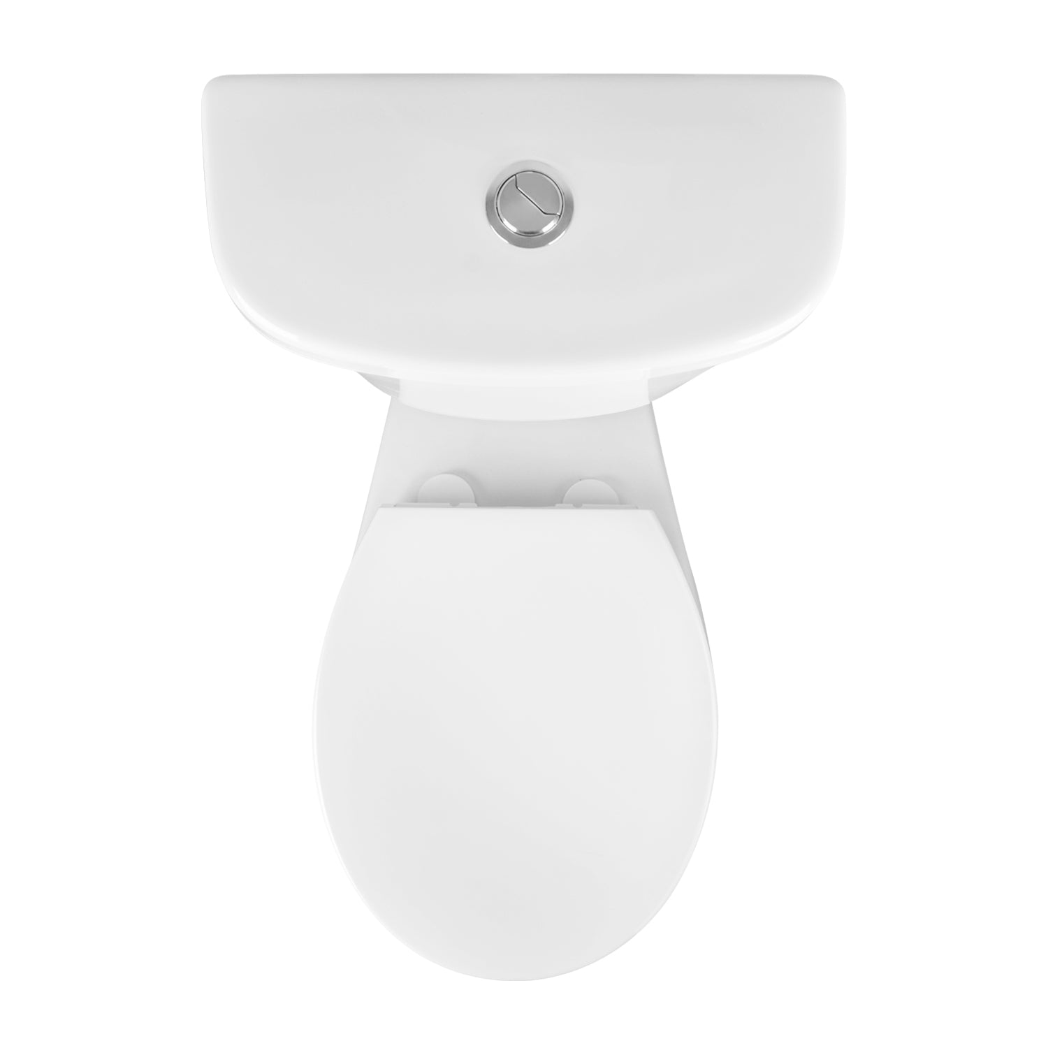 DYNASTY Two-Piece Round Toilet, 12" Rough-in Dual-Flush