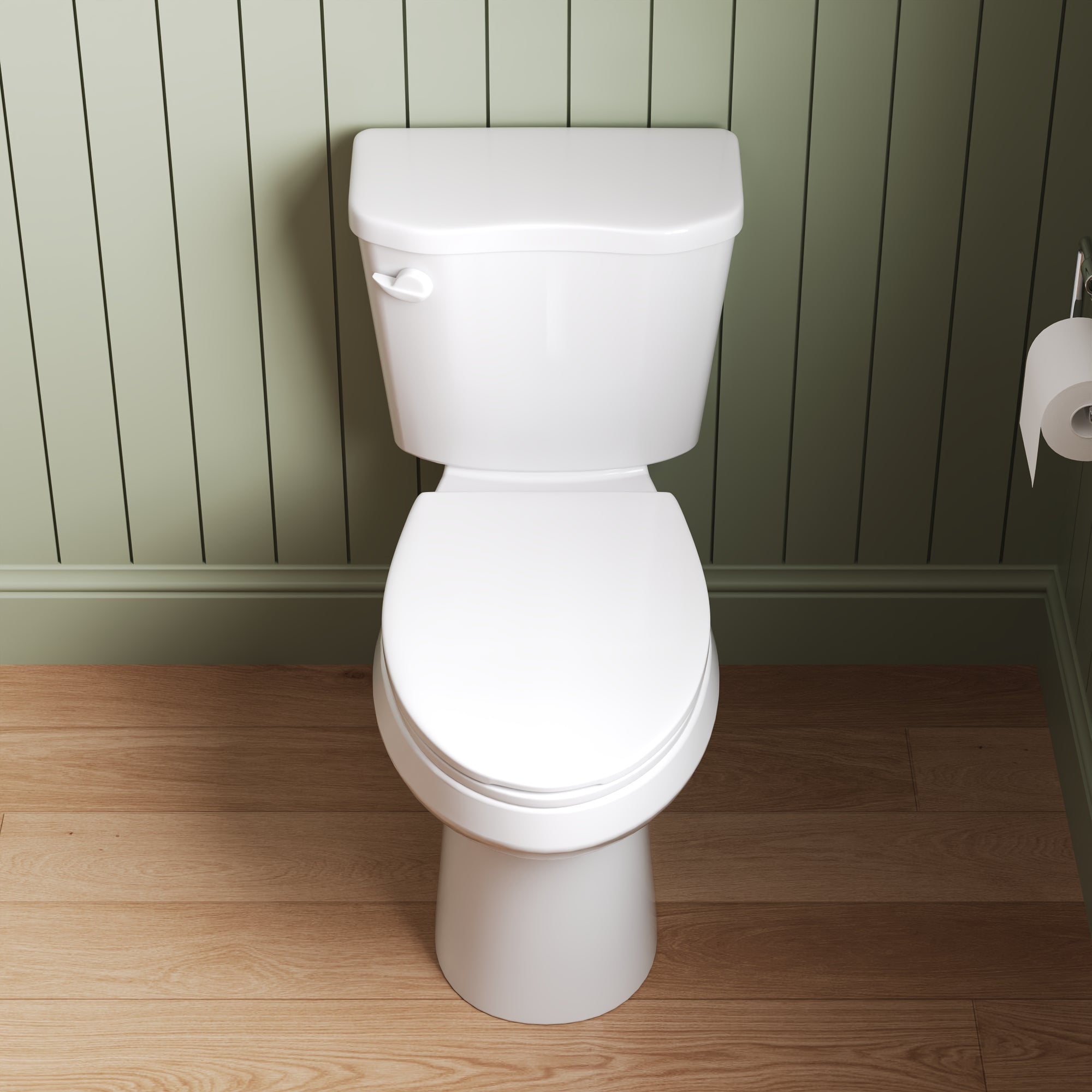 17" ADA Chair Height 2-Piece 1.28 GPF Single Flush Elongated Toilet in White, MaP 1000g, Soft-Close Seat