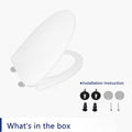 DeerValley Bath DeerValley DV-F026S11 Quick-Release Plastic Elongated polypropylene Seat (Fit with DV-1F026) Toilet Seats