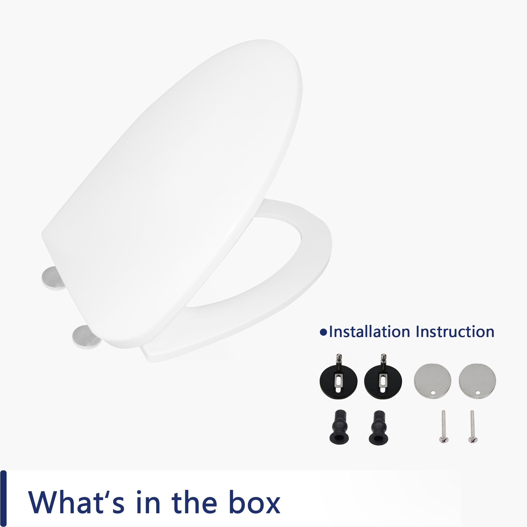 DeerValley Bath DeerValley DV-F026S11 Quick-Release Plastic Elongated polypropylene Seat (Fit with DV-1F026) Toilet Seats