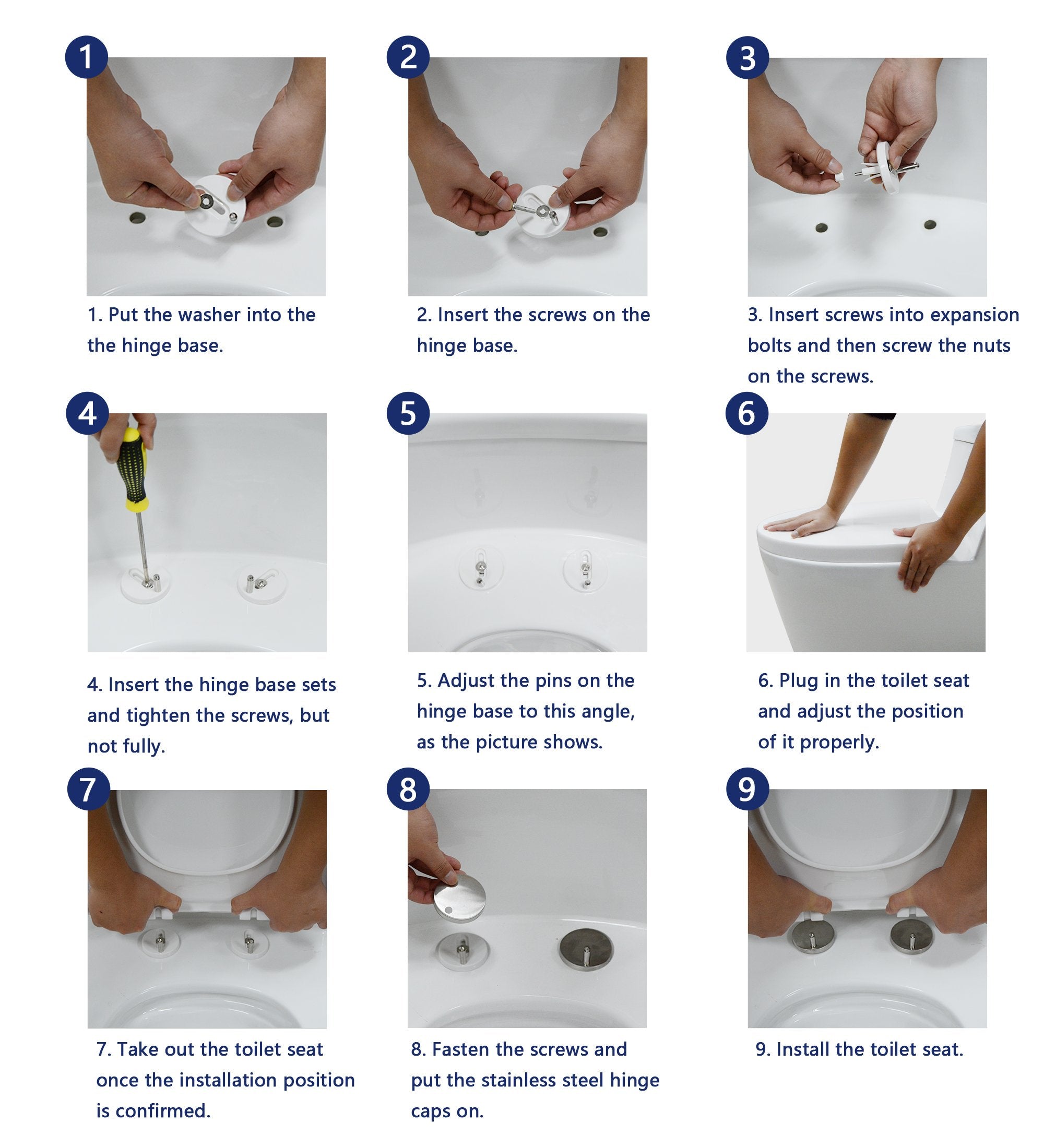 DeerValley DV-F636S11 Quick-Release Slow-Close Plastic Elongated