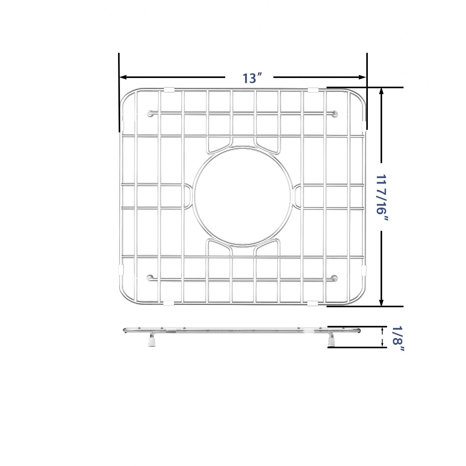 DeerValley DV-K028G04 12.99" x 11.42" Kitchen Sink Grid -Set of 2 (Compatible with DV-1K028)