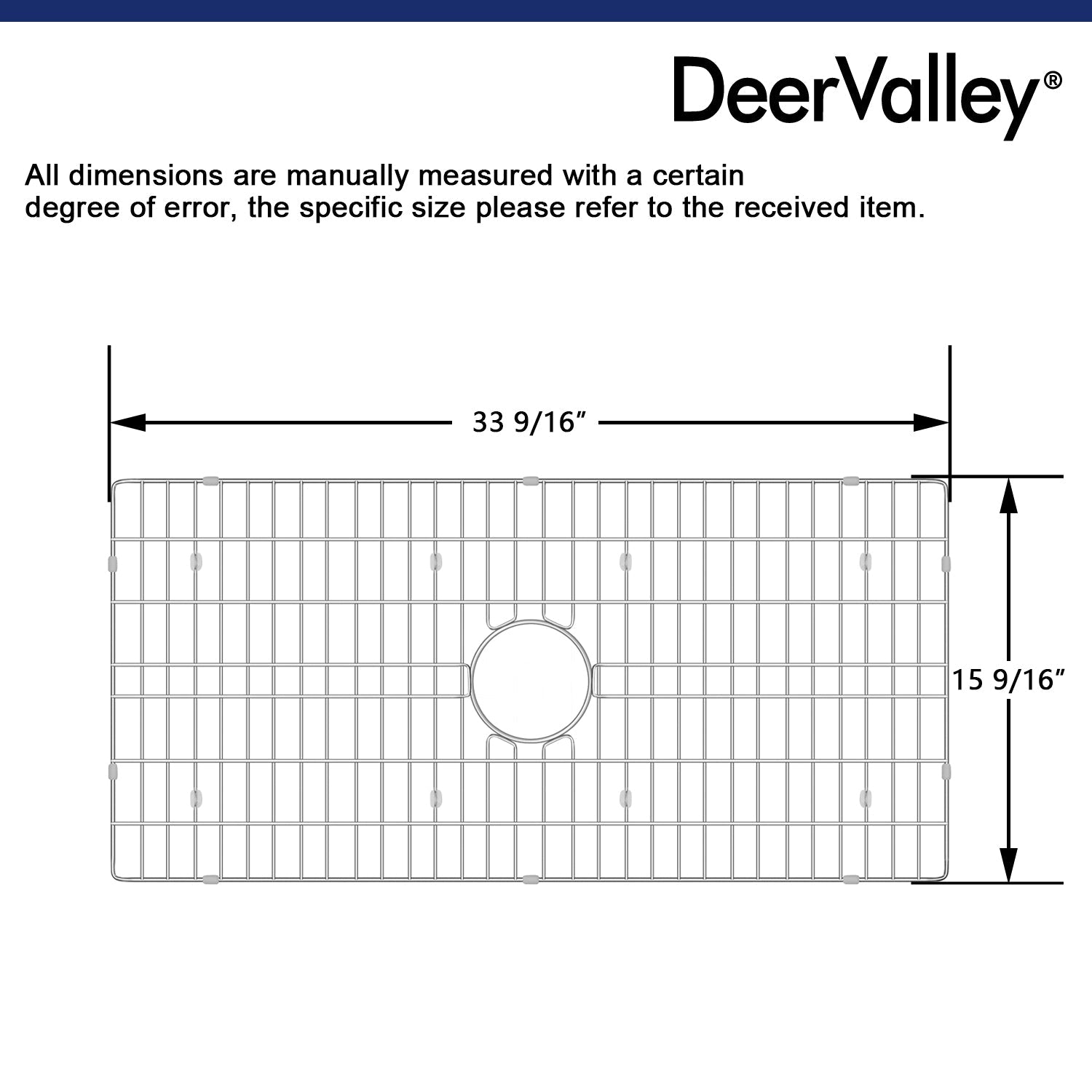 DeerValley Bath DeerValley DV-K505G10 35" x 17" Sink Grid (Compatible with DV-1K505)
