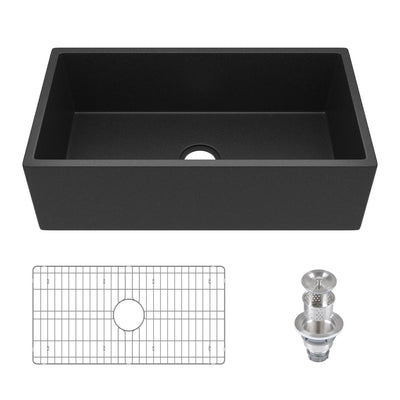 DeerValley DV-1K0199BD 33" Rectangular Farmhouse Sink, Natural Material & Multi-Color