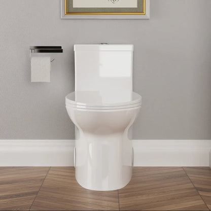 DeerValley Bath DeerValley DV-1F52508 Symmetry One Piece Toilet 1.1/1.6 GPF Elongated Standard Toilet with Comfortable Seat Height (Seat Included) Toilet