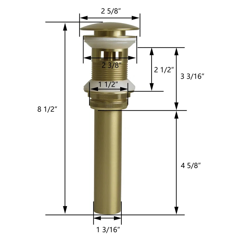DeerValley Bath DV-1D711 Pop-Up Bathroom Sink Drain Drains