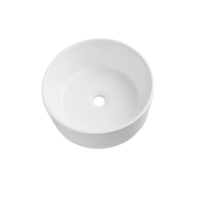 DeerValley Bath DeerValley DV-1V063 Symmetry White Ceramic Circular Vessel Bathroom Sink Vessel sink