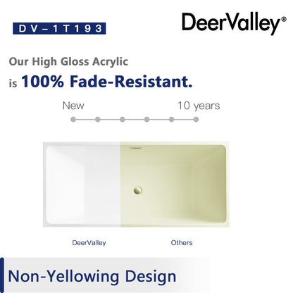 DeerValley Bath DeerValley DV-1T193 Apex 67" x 31" Freestanding Acrylic Bathtub