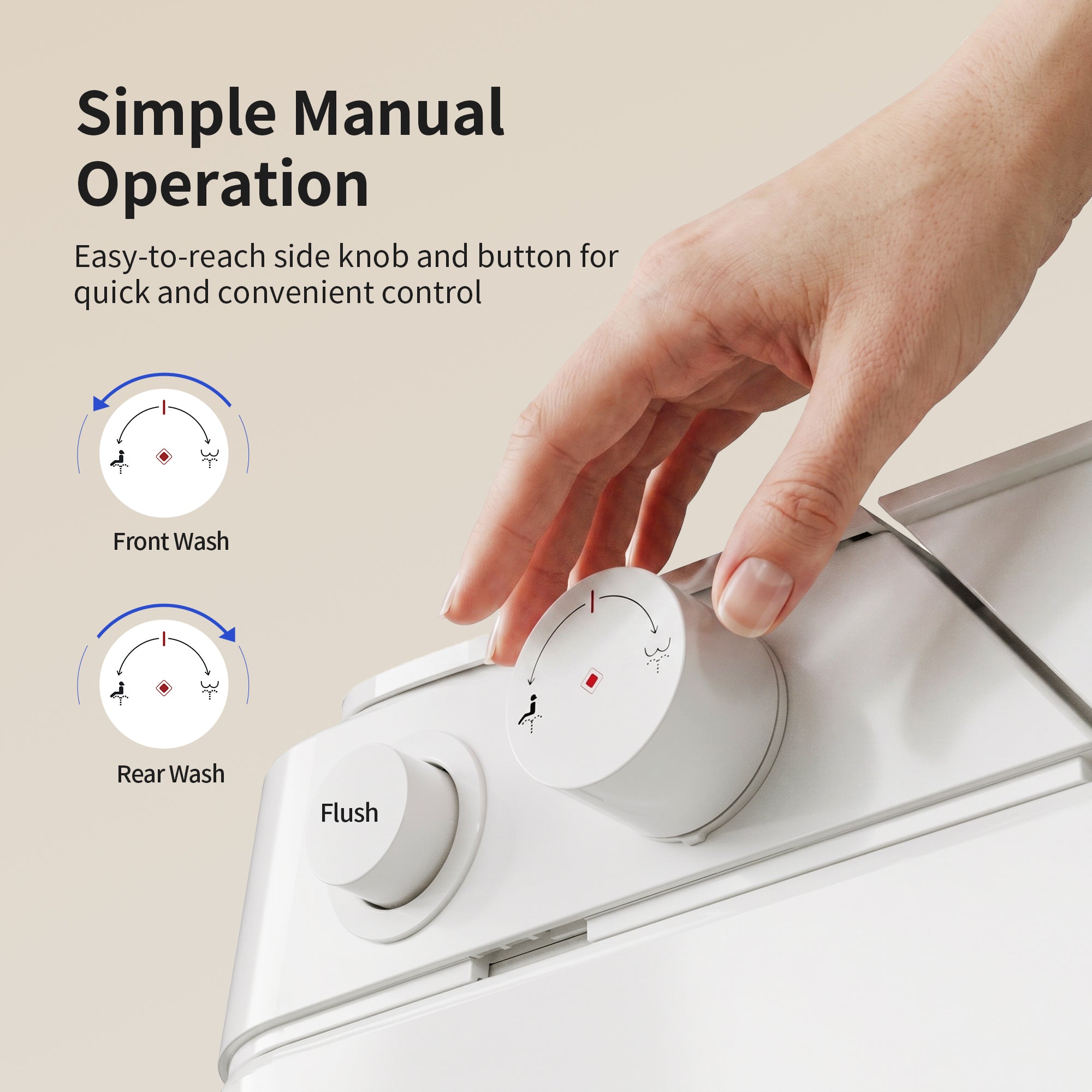 DeerValley DV-1S0453 Smart Bidet Toilet, Non-Electric Chair Height Soft Close, 1.28 GPF