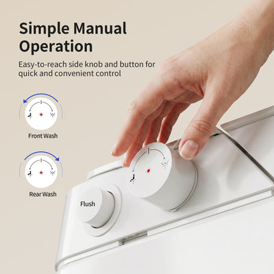 DeerValley DV-1S0453 Smart Bidet Toilet, Non-Electric Chair Height Soft Close, 1.28 GPF
