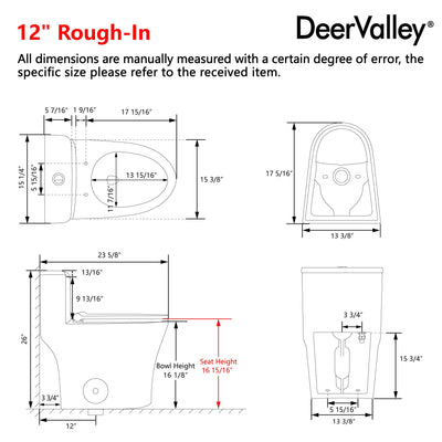 One-piece Toilets Specifications