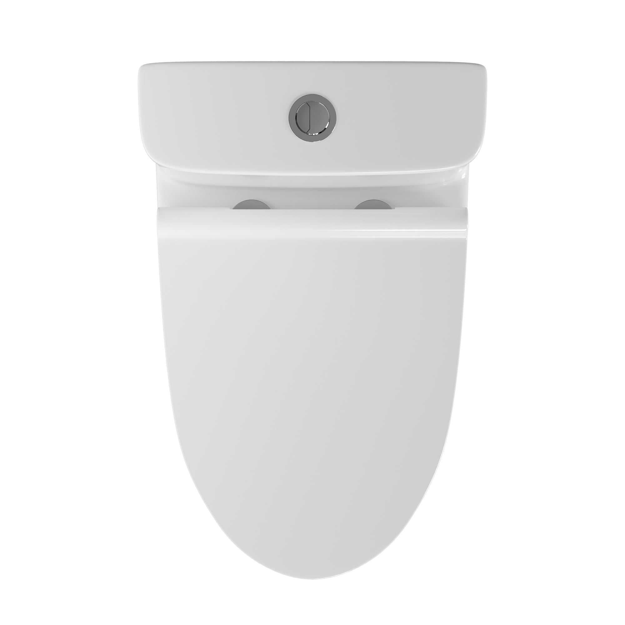 Symmetry 12 in. Rough In Size One-Piece 1/1.28 GPF Dual Flush Compact Elongated Toilet in White, Soft Close Seat Included