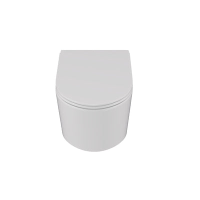 Wall-Hung Toilet with Concealed Tank Set, Rimless Dual Flush, 1.1/1.6 GPF