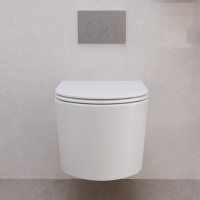 Wall-Hung Toilet with Concealed Tank Set, Rimless Dual Flush, 1.1/1.6 GPF