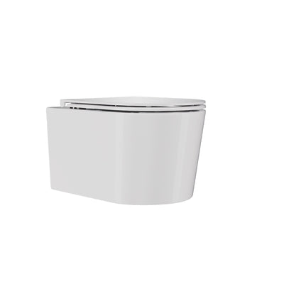 Wall-Hung Toilet with Concealed Tank Set, Rimless Dual Flush, 1.1/1.6 GPF
