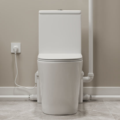 Macerating Toilet | 23ft Vertical Sewage Lift, 700W Stainless Steel Grinder, Dual Odor Control System, 1.06/1.59 GPF Dual Flush -DV-1F340ZH006