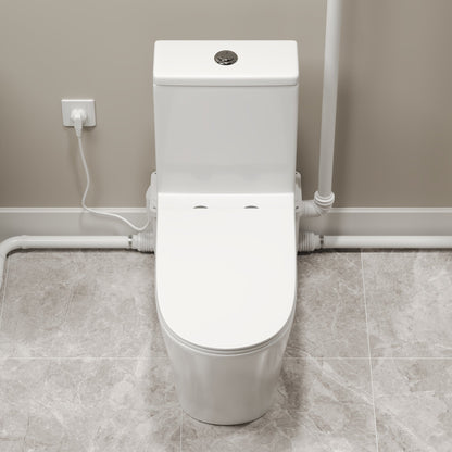 Macerating Toilet | 23ft Vertical Sewage Lift, 700W Stainless Steel Grinder, Dual Odor Control System, 1.06/1.59 GPF Dual Flush -DV-1F340ZH006