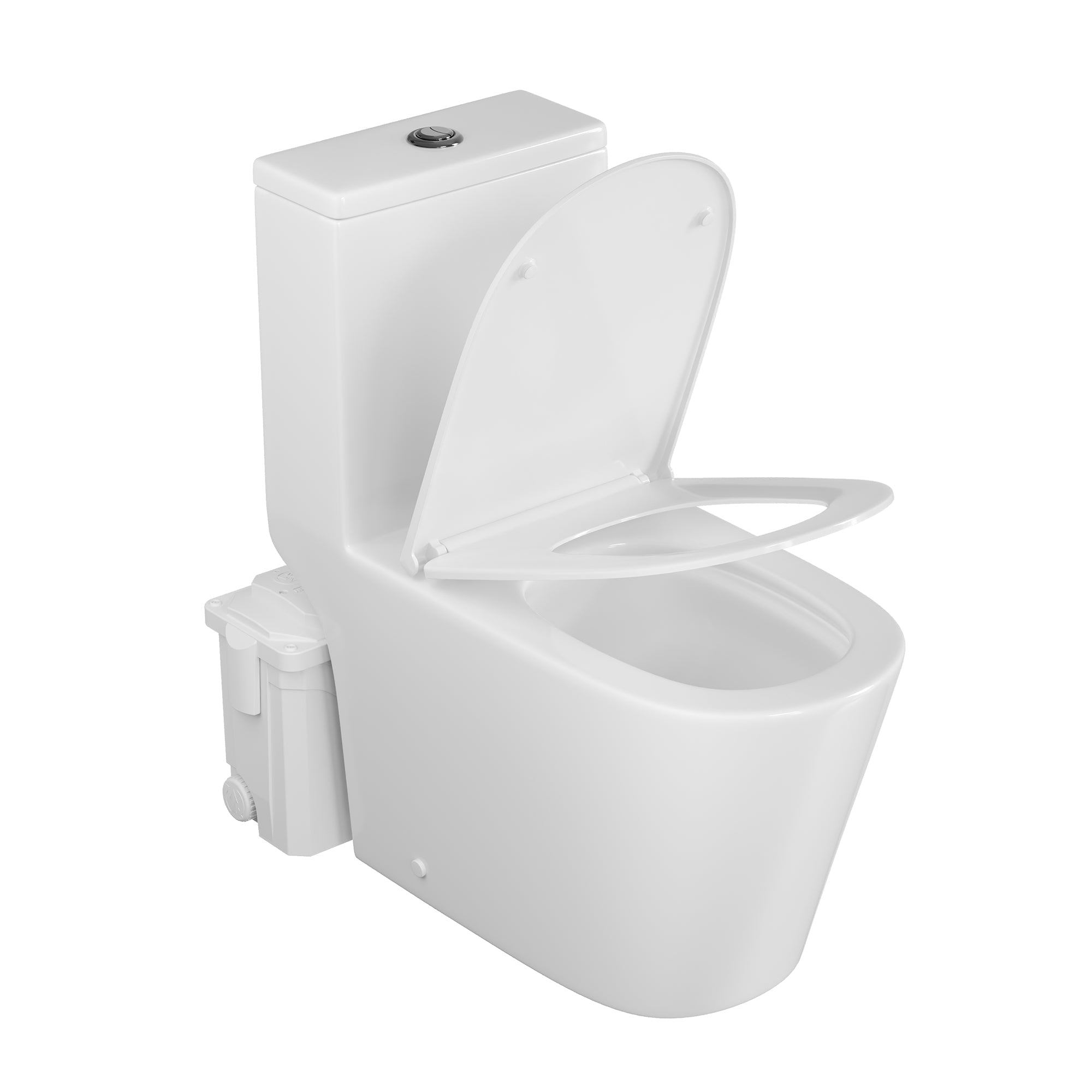 Macerating Toilet | 23ft Vertical Sewage Lift, 700W Stainless Steel Grinder, Dual Odor Control System, 1.06/1.59 GPF Dual Flush -DV-1F340ZH006