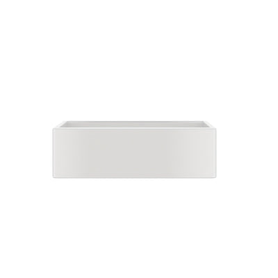 DeerValley DV-1K0259 33" L x 20" W White Farmhouse Kitchen Sink, Fireclay Apron Front Farm Sink with Sink Grid & Basket Strainer