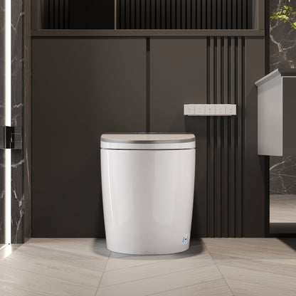 DeerValley DV-1S0336-V3 Premium Smart Toilet with Programmable Spa Cleaning, Foam Shield, ADA Comfort Height, Heated Seat, Warm Dryer, and Zero Water Pressure Flush – Touchless Luxury Bidet Toilet for Modern Families