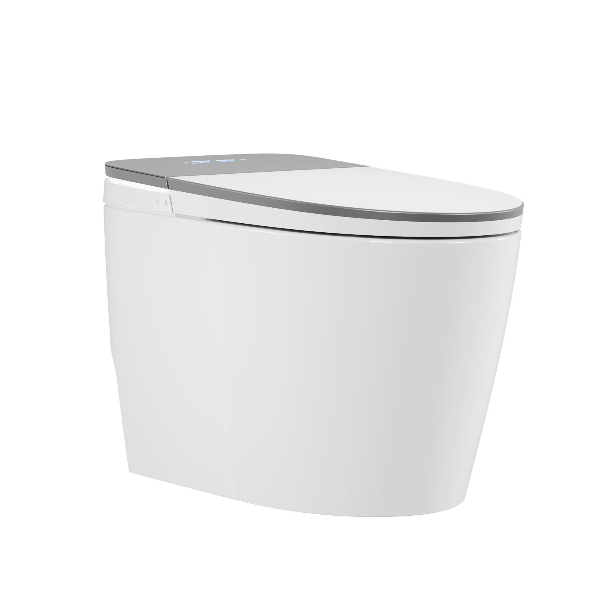 DeerValley DV-1S0336 Advanced Tankless Elongated Smart Toilet with Programmable Spa Cleaning, Foam Shield, ADA Comfort Height, Heated Seat, Warm Dryer, and Zero Water Pressure Flush – Touchless Luxury Bidet Toilet for Modern Families