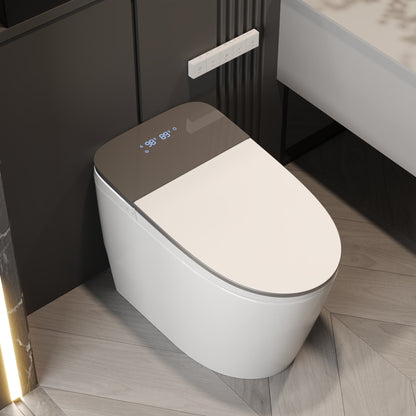 DeerValley DV-1S0336-V3 Premium Smart Toilet with Programmable Spa Cleaning, Foam Shield, ADA Comfort Height, Heated Seat, Warm Dryer, and Zero Water Pressure Flush – Touchless Luxury Bidet Toilet for Modern Families