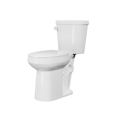 DeerValley DV-2F0356/DV-2F0537 19-Inch Extra Tall Toilet for Seniors, White Two-Piece Toilet for Bathrooms with Comfort Seat, ADA Comfort Height, Elongated Bowl with Powerful 1.28 GPF Single Flush