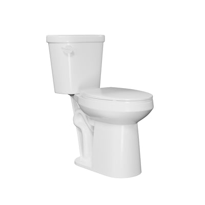 DeerValley DV-2F0356/DV-2F0537 19-Inch Extra Tall Toilet for Seniors, White Two-Piece Toilet for Bathrooms with Comfort Seat, ADA Comfort Height, Elongated Bowl with Powerful 1.28 GPF Single Flush