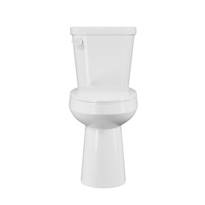 DeerValley 19-Inch Extra Tall Toilet for Seniors, White Two-Piece Toilet for Bathrooms with Comfort Seat, ADA Comfort Height, Elongated Bowl with Powerful 1.28 GPF Single Flush