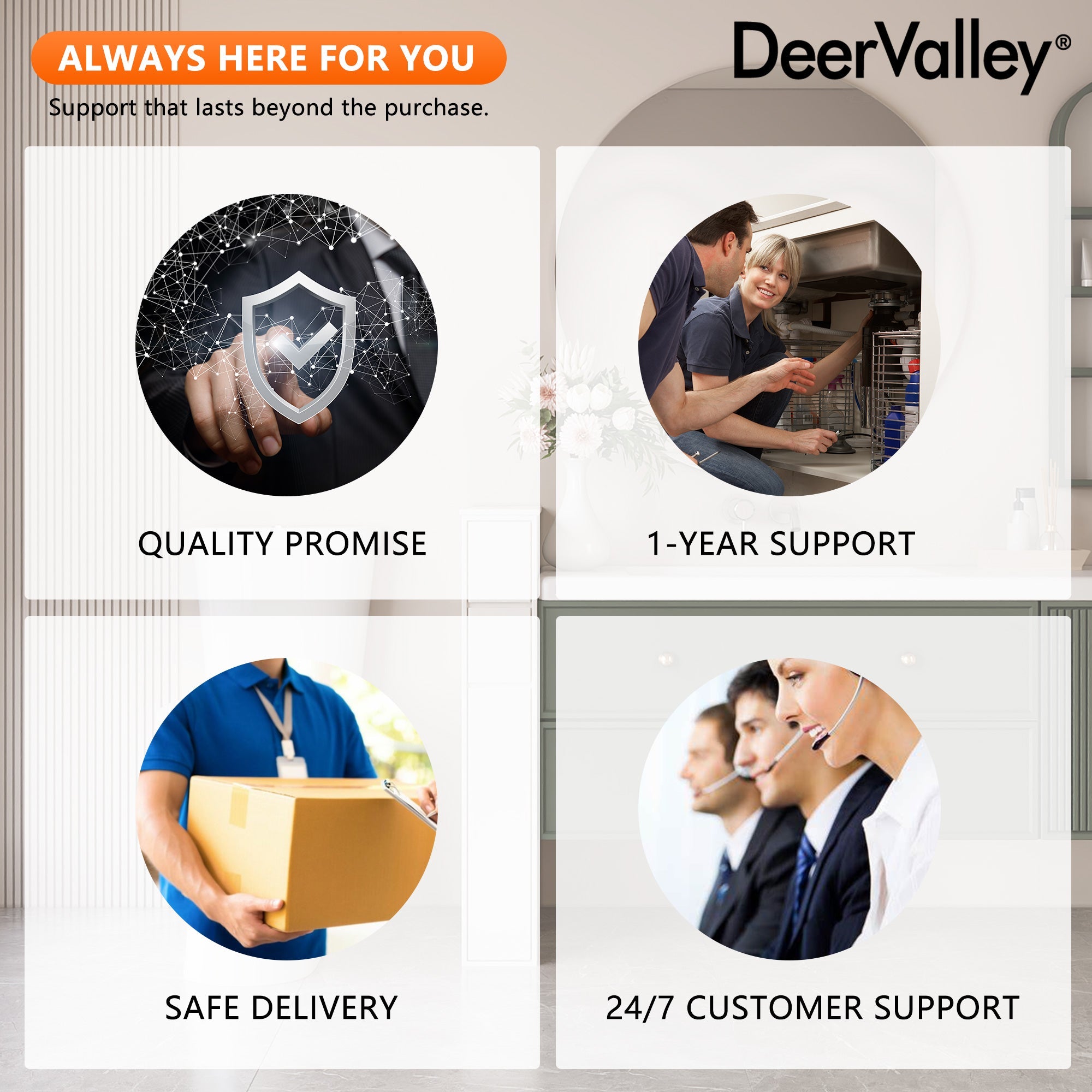 DeerValley 19-Inch Extra Tall Toilet for Seniors, White Two-Piece Toilet for Bathrooms with Comfort Seat, ADA Comfort Height, Elongated Bowl with Powerful 1.28 GPF Single Flush