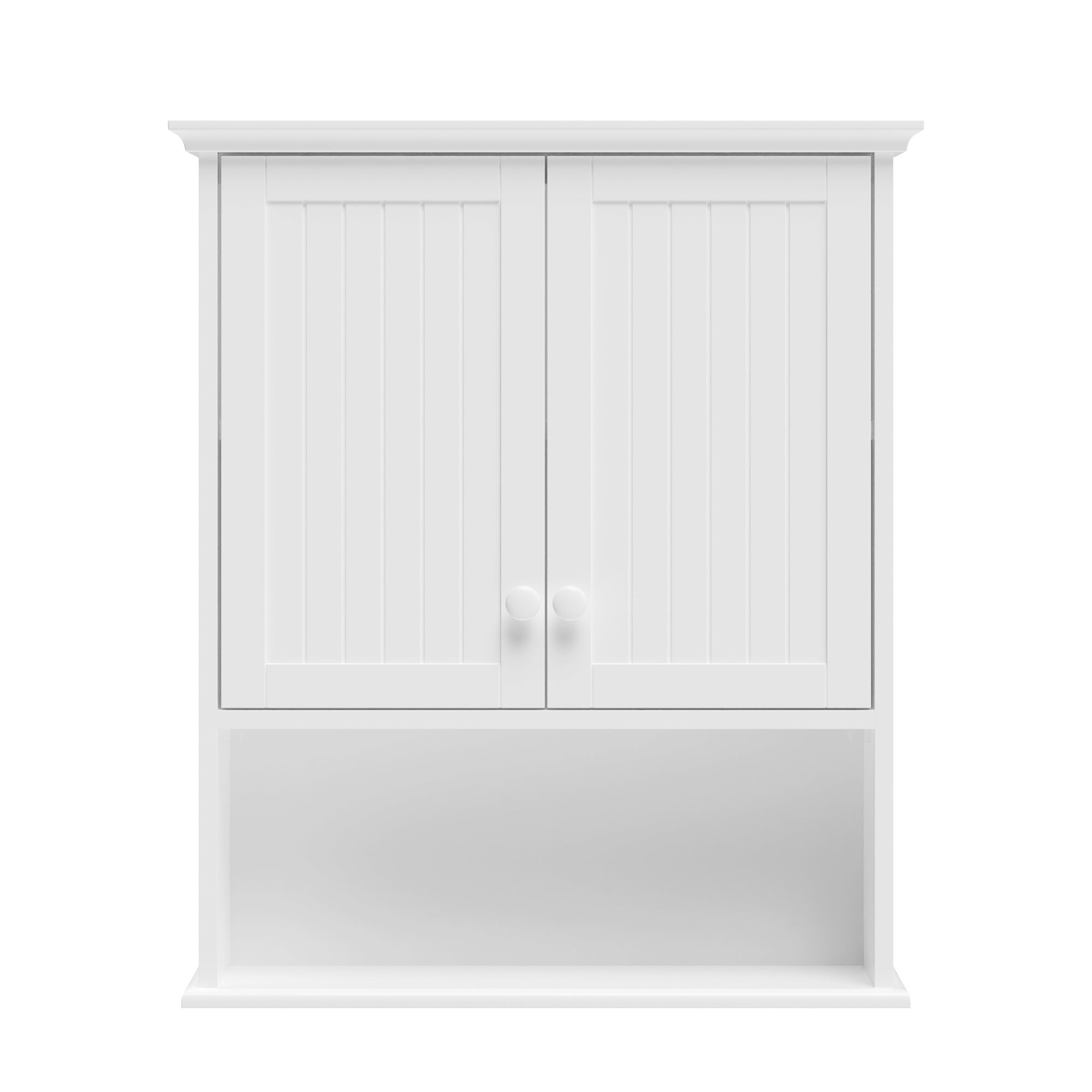 DeerValley Two-door Bathroom Cabinet, Wooden Wall Mounted Medicine Cabinet for Bathroom, White