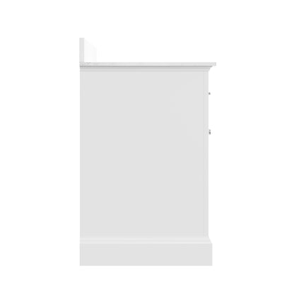 36" Rectangular Bathroom Vanity, with Ceramic Sink Top Set-up