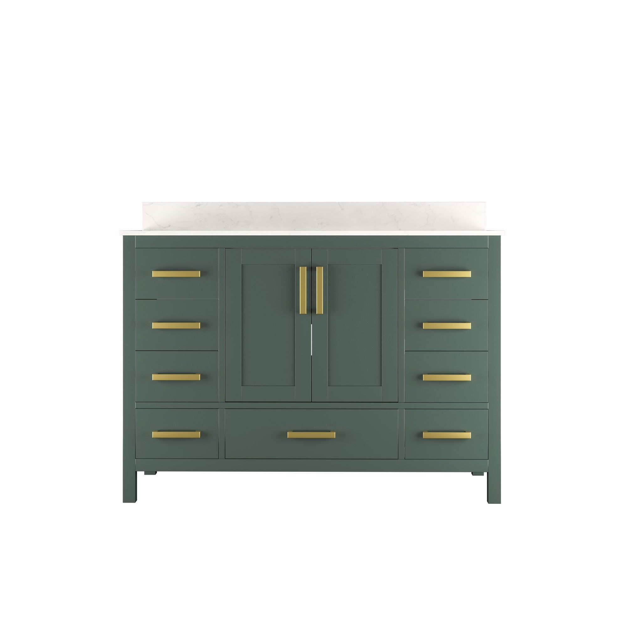 48" Rectangular Bathroom Vanity, with Ceramic Sink Top Set-up