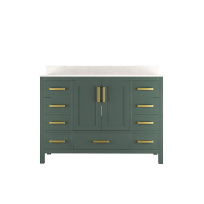 48" Rectangular Bathroom Vanity, with Ceramic Sink Top Set-up