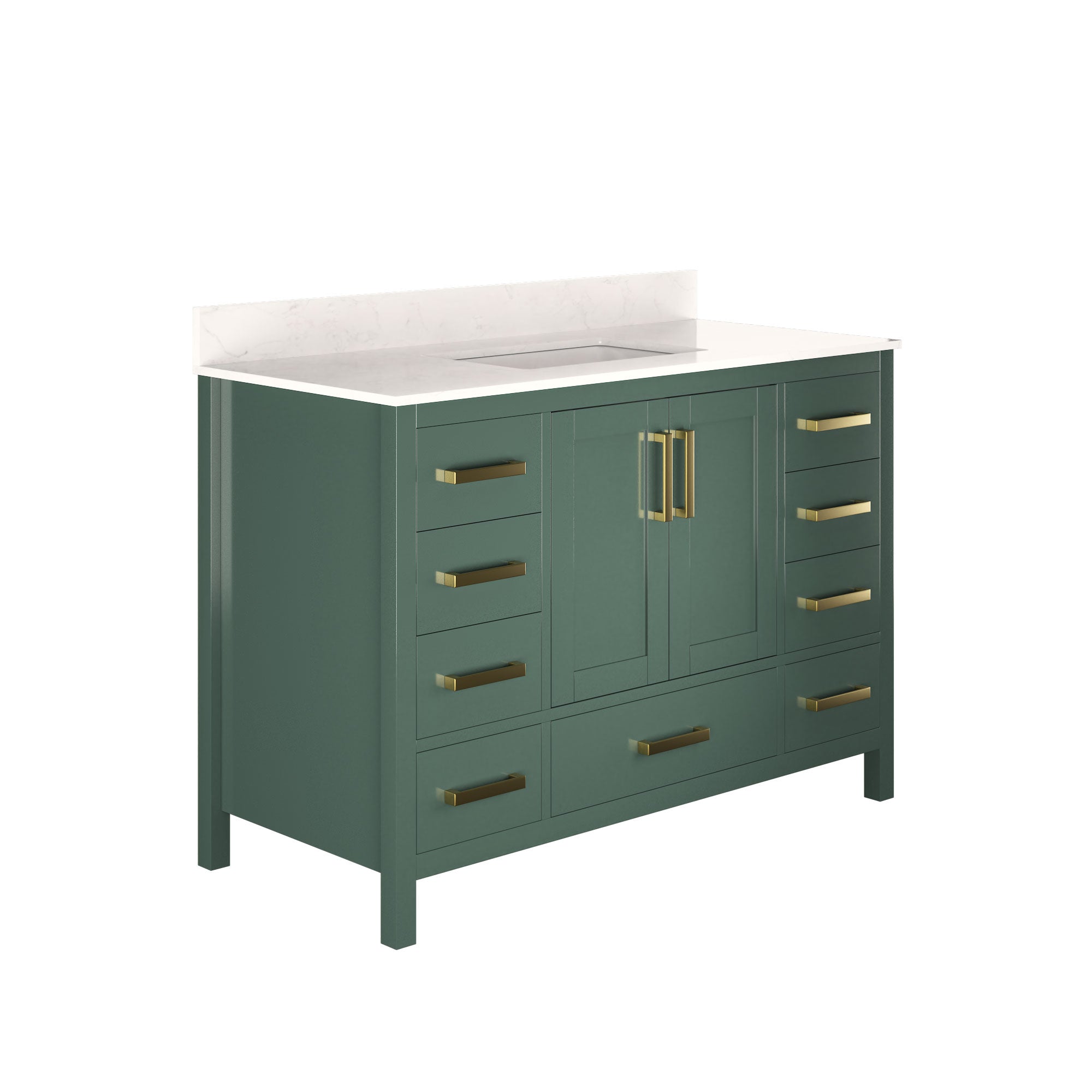 48" Rectangular Bathroom Vanity, with Ceramic Sink Top Set-up