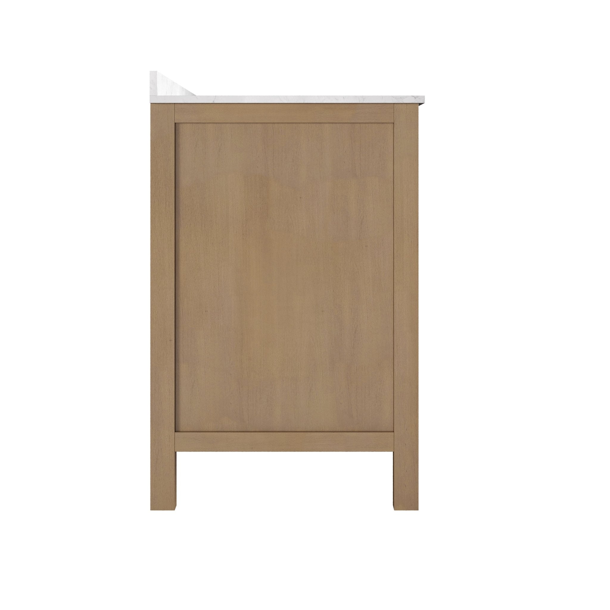 60" Pre-assembled Bathroom Vanity, with Soft Closing and Splash Guard, Natural Wood Color