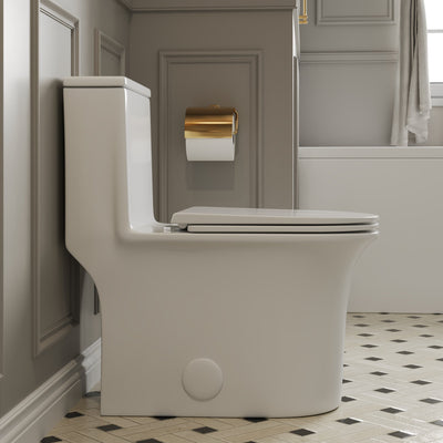 CONCORD One Piece Toilet, Dual Flush 1.1/1.6 GPF Toilet with Comfortable Seat Height