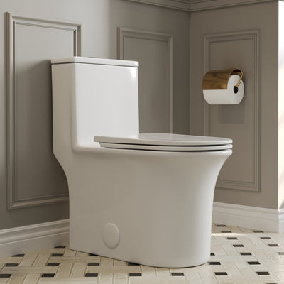 CONCORD One Piece Toilet, Dual Flush 1.1/1.6 GPF Toilet with Comfortable Seat Height