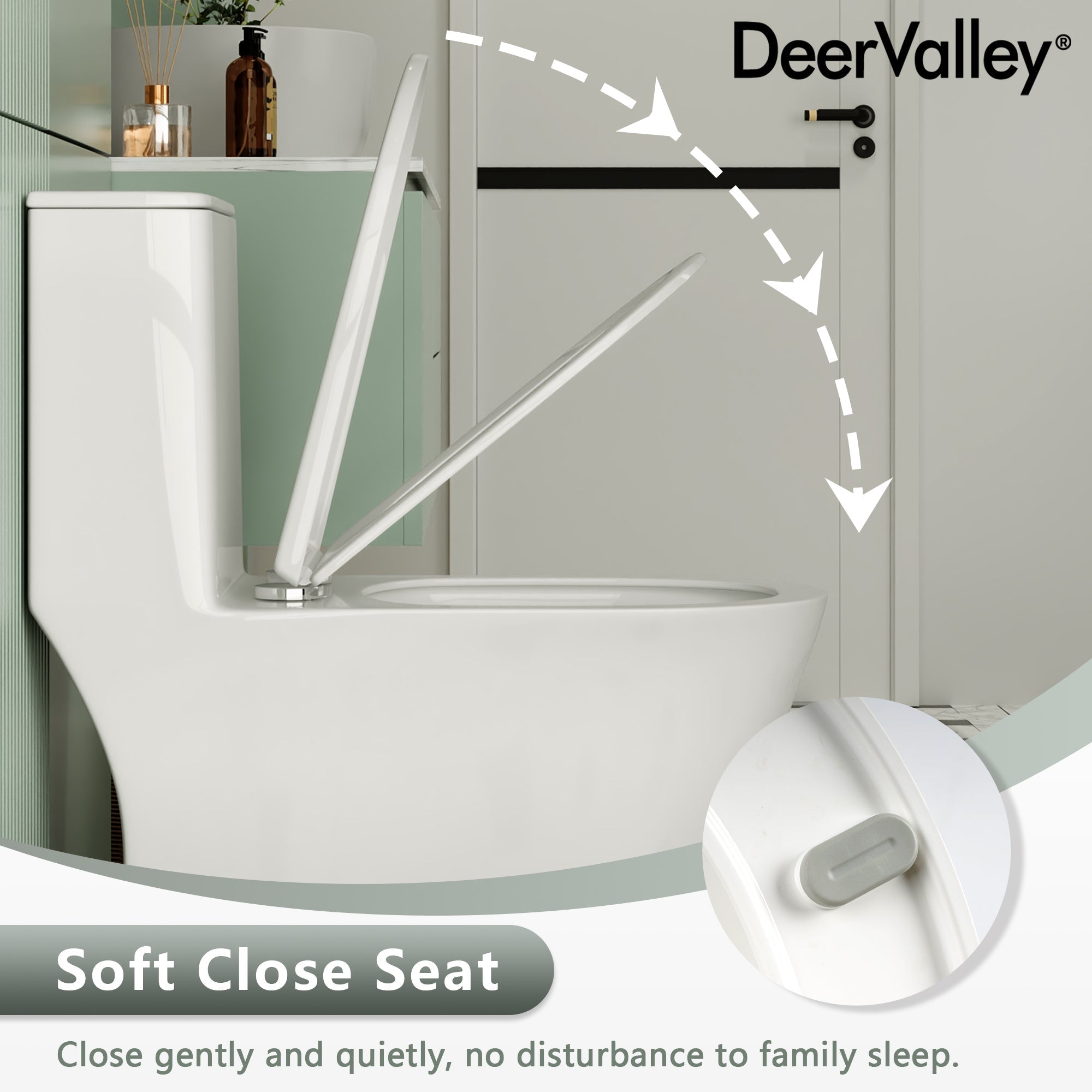 One Piece Toilet for Bathroom, Dual Flush 1.1/1.6 GPF Skirted Toilets, Soft Close seat