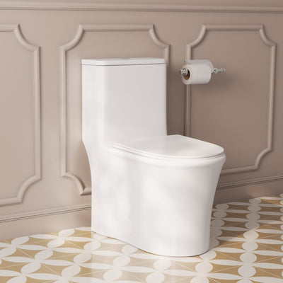 DeerValley DV-1F0249 One Piece Toilet Dual Flush Soft Close Skirted Easy Clean