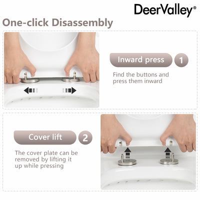 DeerValley DV-1F0249 One Piece Toilet Dual Flush Soft Close Skirted Easy Clean