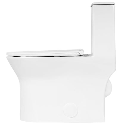 Elongated One Piece Toilet, Dual Flush 1.1/1.6 GPF Toilets with Soft Close Seat