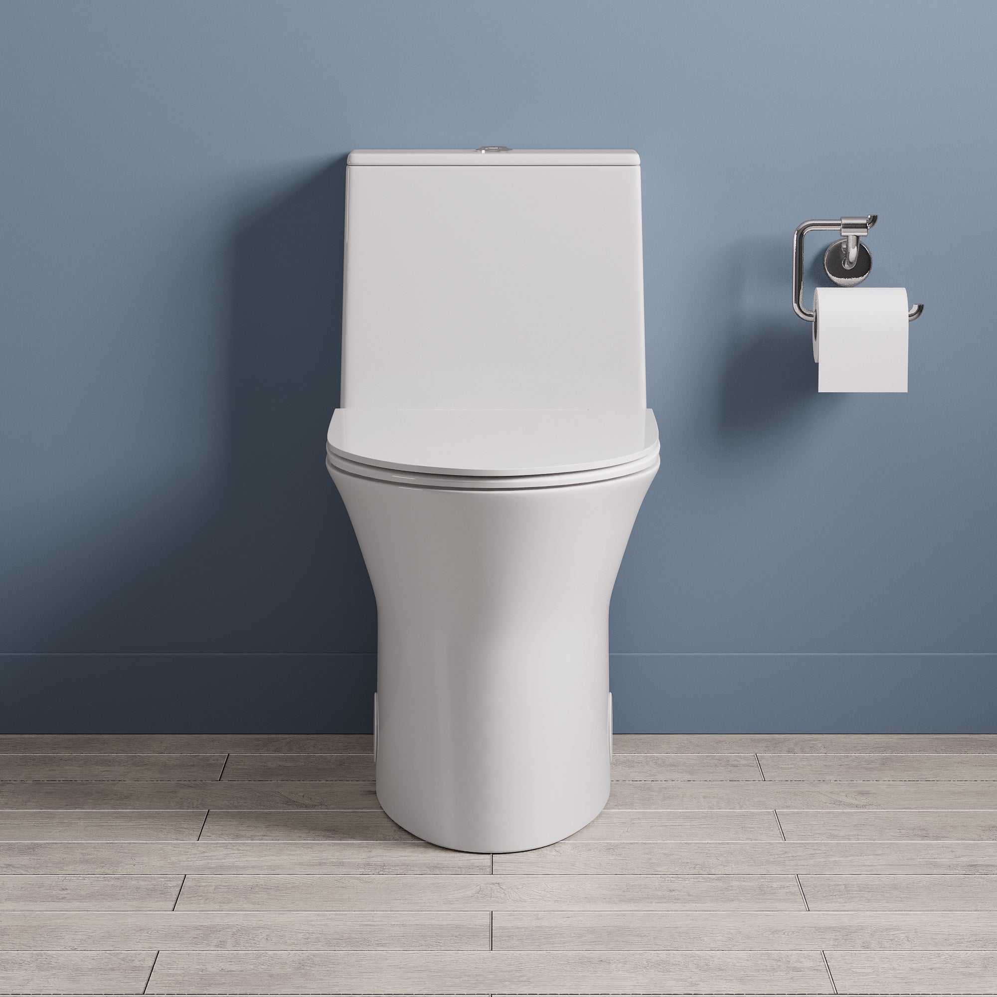 Elongated One Piece Toilet, Dual Flush 1.1/1.6 GPF Toilets with Soft Close Seat