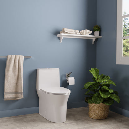Elongated One Piece Toilet, Dual Flush 1.1/1.6 GPF Toilets with Soft Close Seat