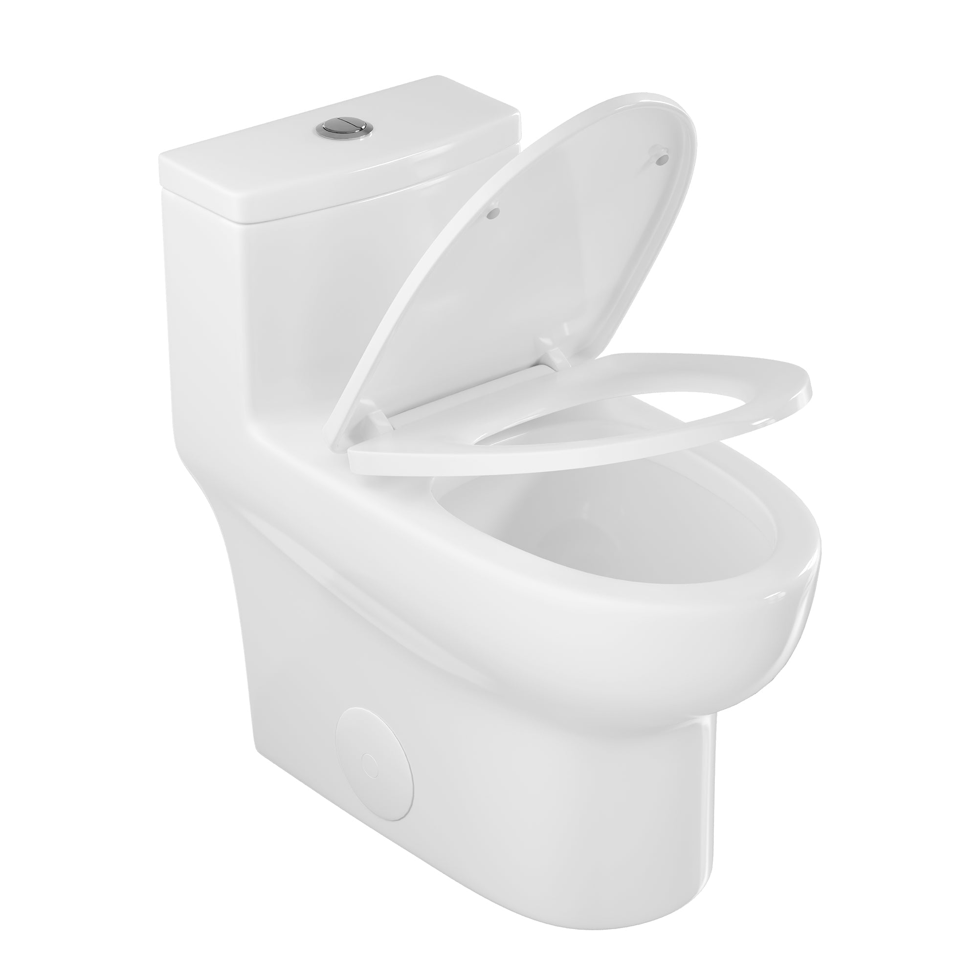 DeerValley Elongated Bathroom Toielt, Dual Flush 1.1/1.6 GPF White Modern Toilet with ADA Seat Height, 12" Rough-In,DV-1F026Pro